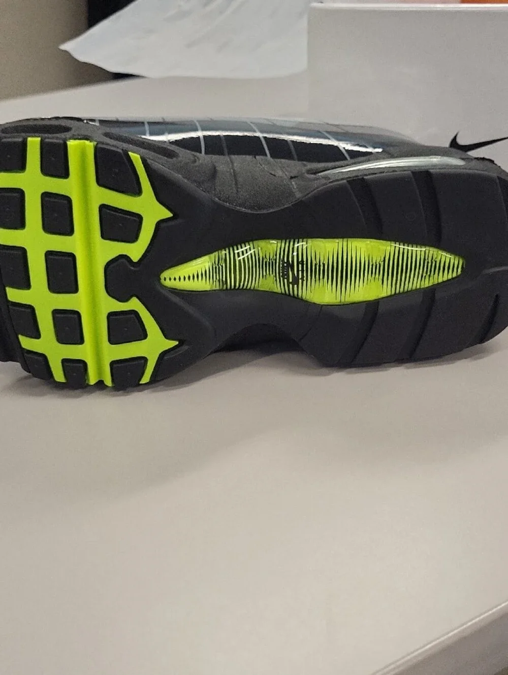 Women's Gray & Neon Green Athletic Sneakers